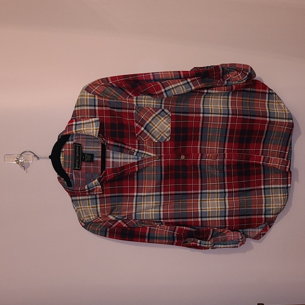 Polly & Esther Plaid blouse